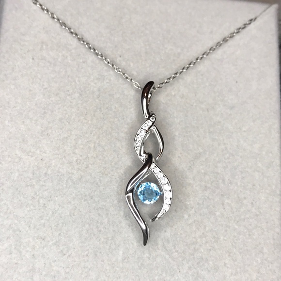 Zales Blue Topaz Necklace on Sale, 54 